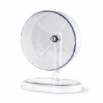 Clear Plastic Hamster Running Wheel with Ridged Surface - Image 3
