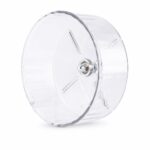 Clear Plastic Hamster Running Wheel with Ridged Surface - Image 4