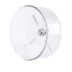 Clear Plastic Hamster Running Wheel with Ridged Surface - Image 5